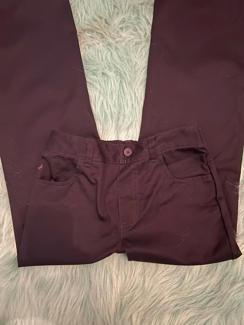 French Toast Black Kids Casual Straight-Leg Pants